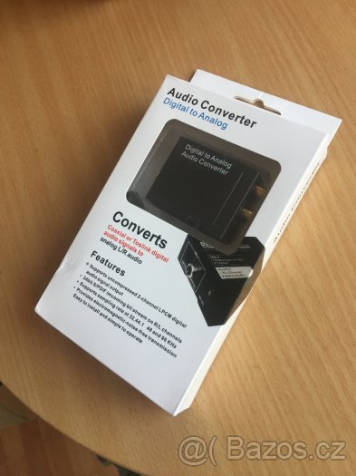 Toslink COAX to RCA optika Cinch DA převodník