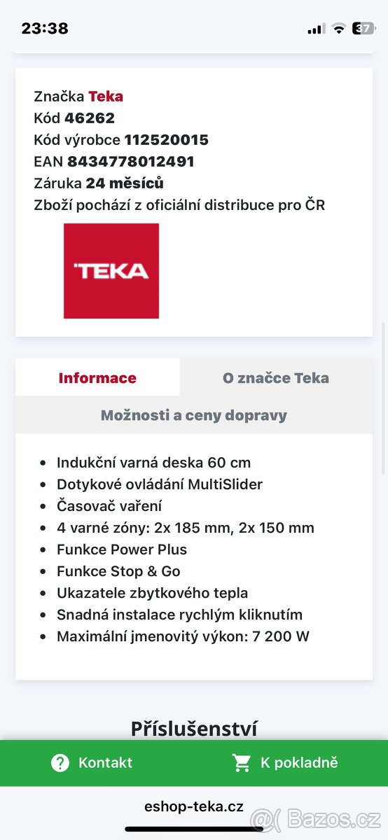 Indukcni deska TEKA