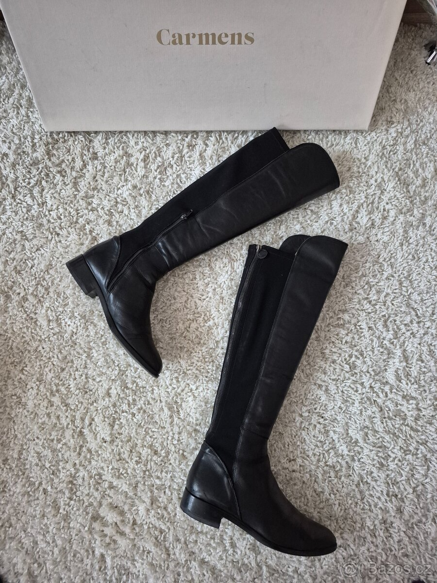 Dámské kožené kozačky, velikost 39