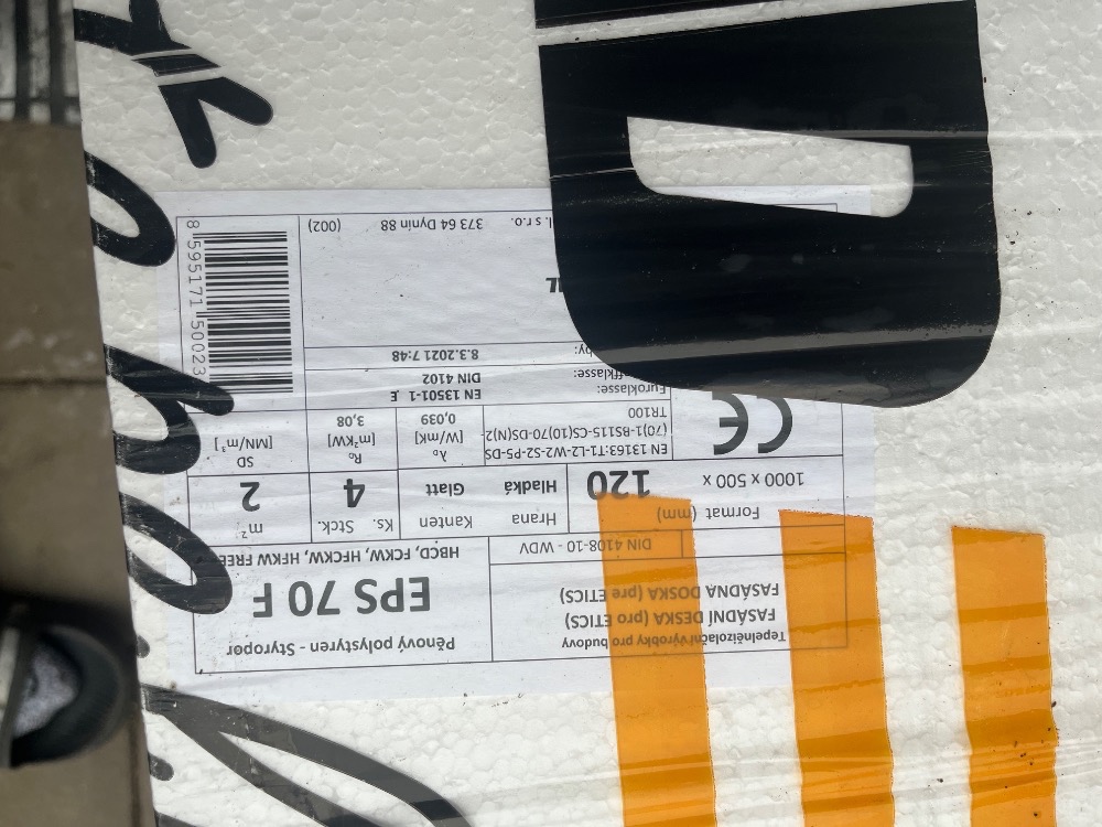 Fasádní polystyren 70F 120mm