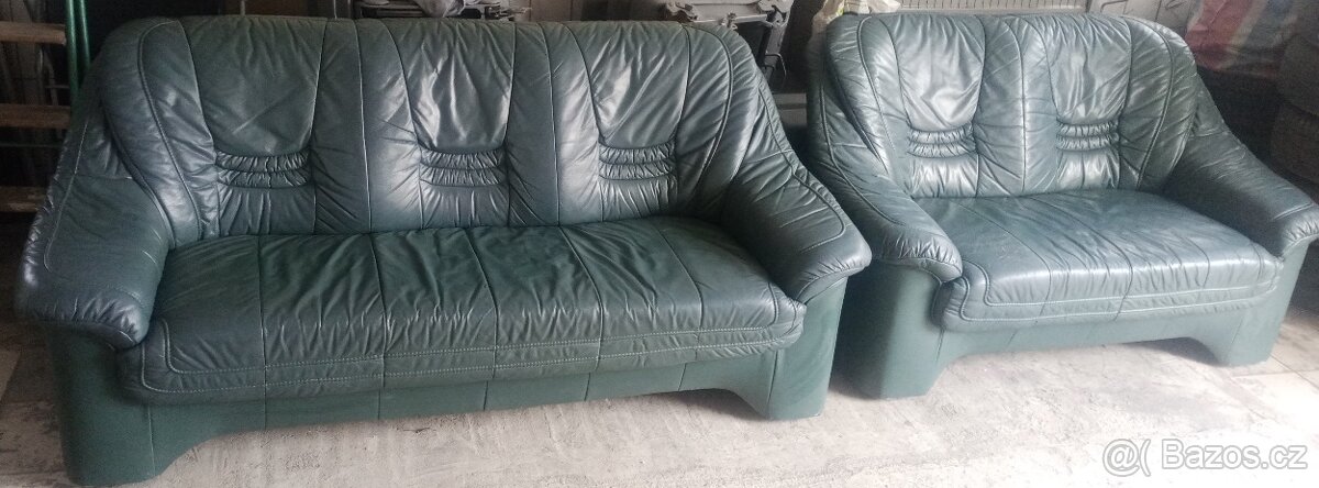 Kožená sedací souprava 3+2
