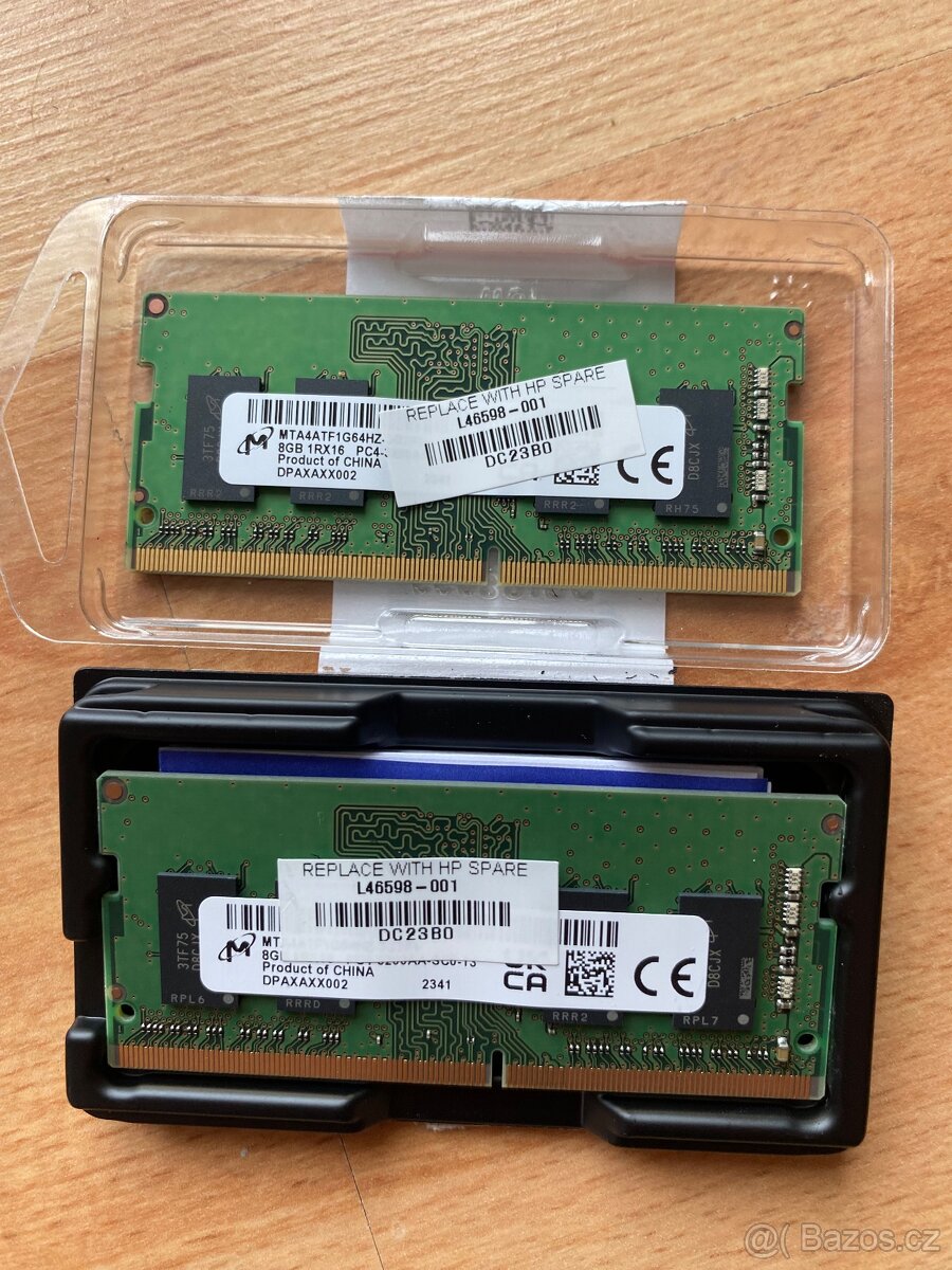 paměti 8 GB DDR4 3200 Mhz SODIM - nové