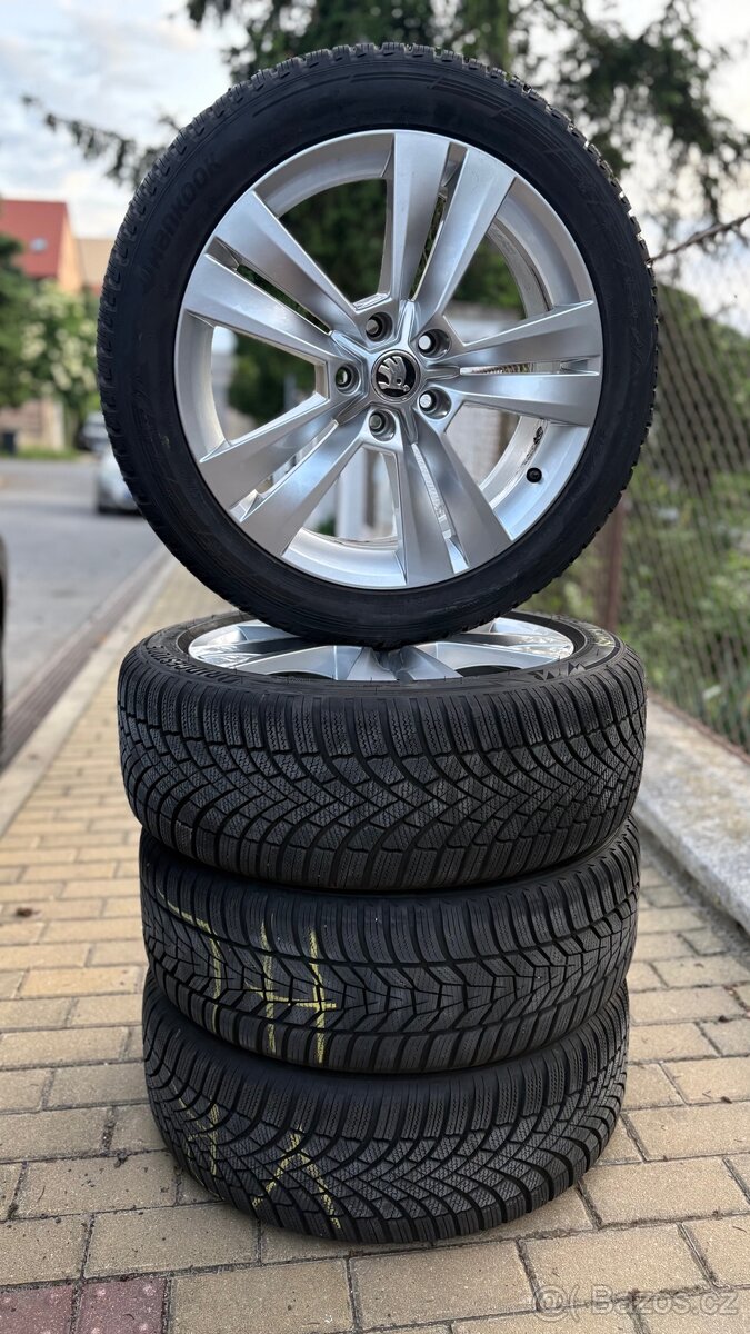 Alu kola Škoda 5x112 R18 Mytikas nové pneu