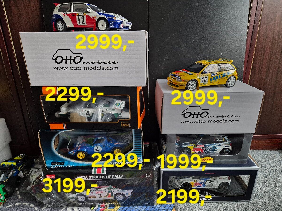 Rally 1:18 Lancia, Volkswagen, seat, Nissan, Ceny u foto
