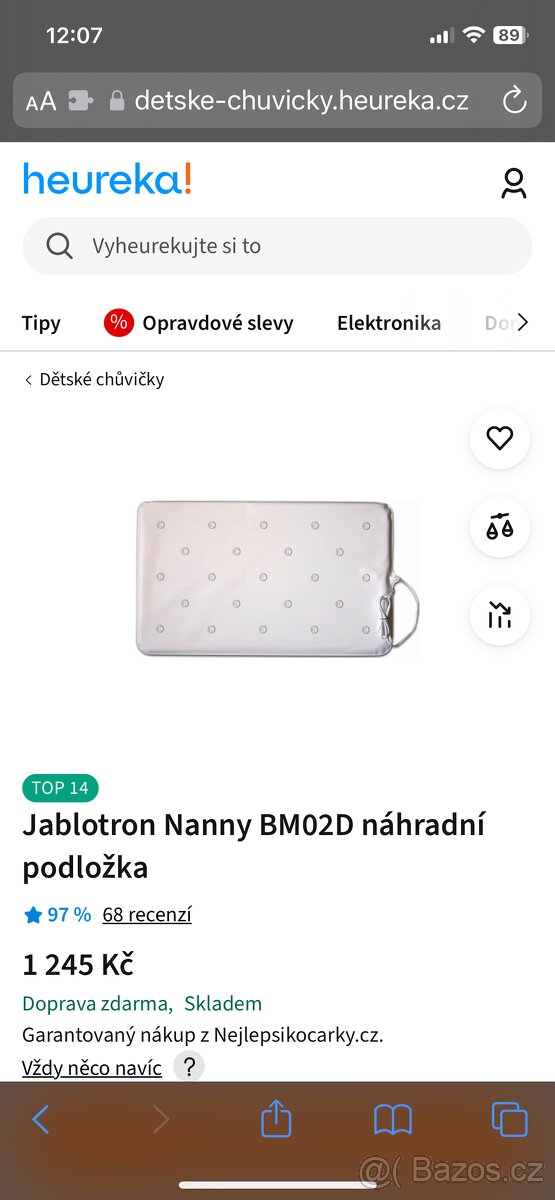 Jablotron Nanny BM02D náhradní podložka