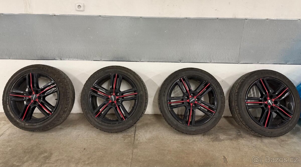 Alu kola Ronal 18 5x112 s pneu 235/45 r18 zimní