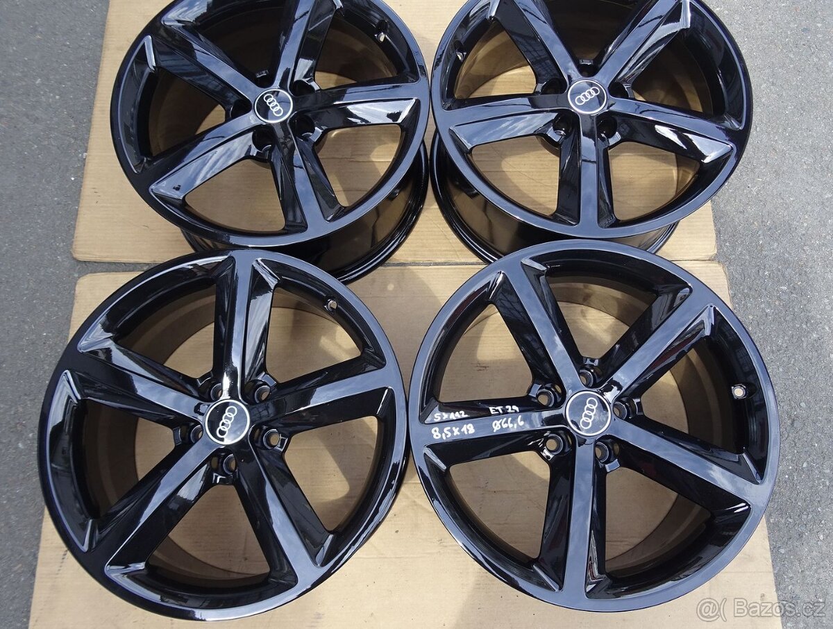 Alu disky černé origo Audi, 18", 5x112, ET 29, šíře 8,5J
