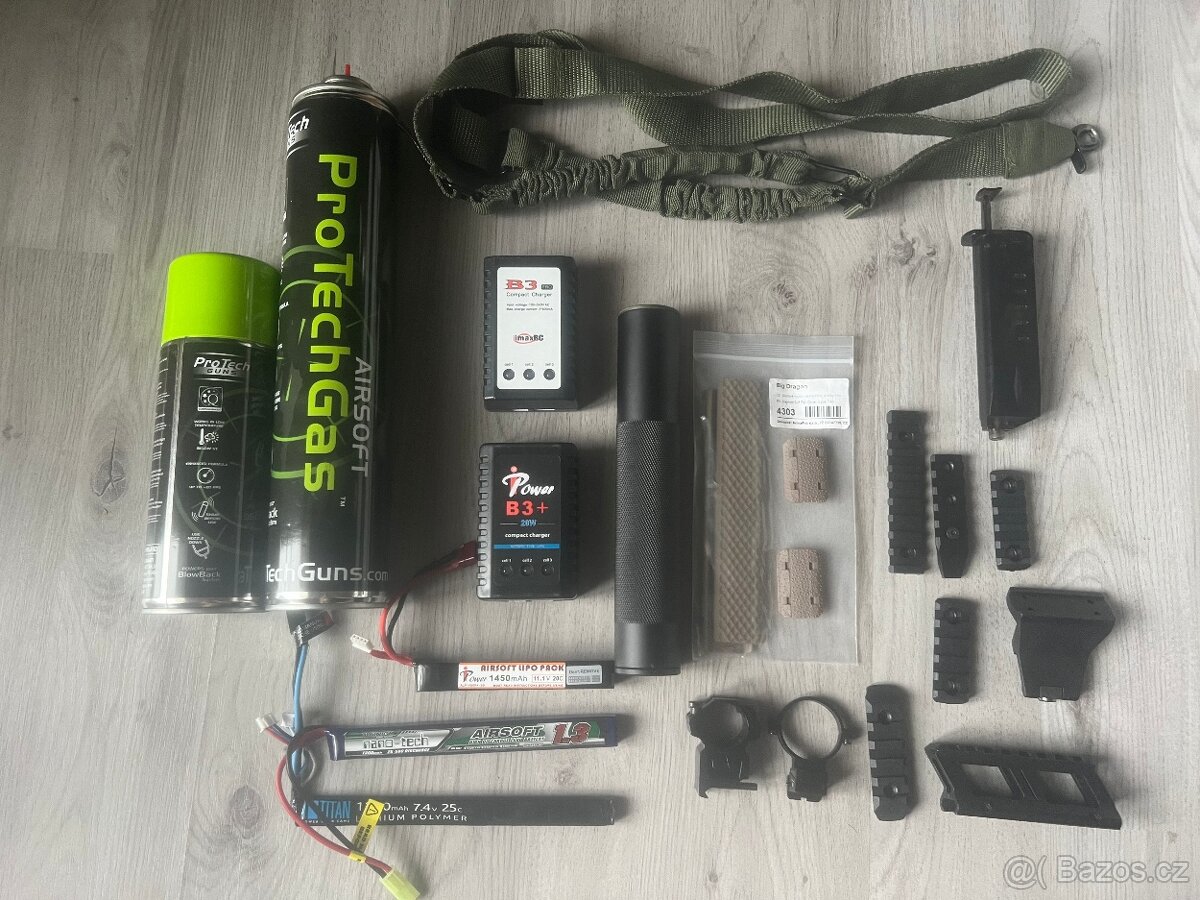 Glock gen.4 (plyn) + příslušenství na zbraně