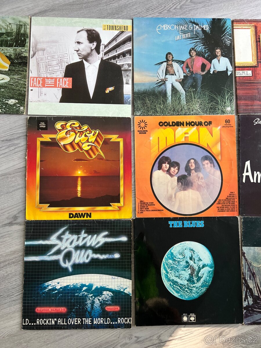 LP desky Iron Maiden, Queen, Status Quo atd