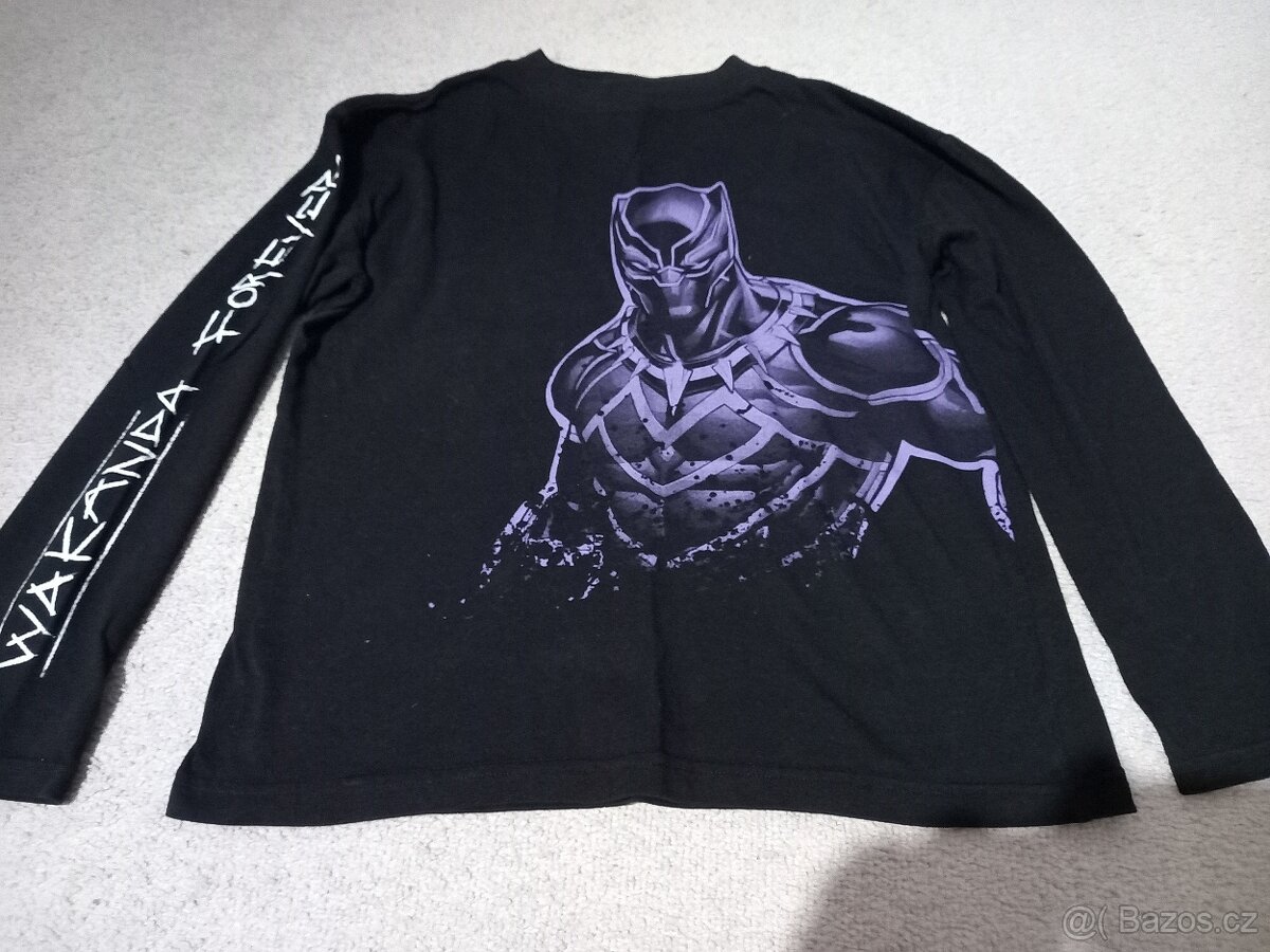 Oversize triko Wakanda Marvel vel. 146 dlouhy rukav