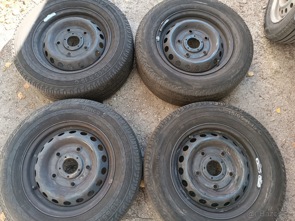 Transit Custom - disky 6,5x15 et60 +letní215/65/15