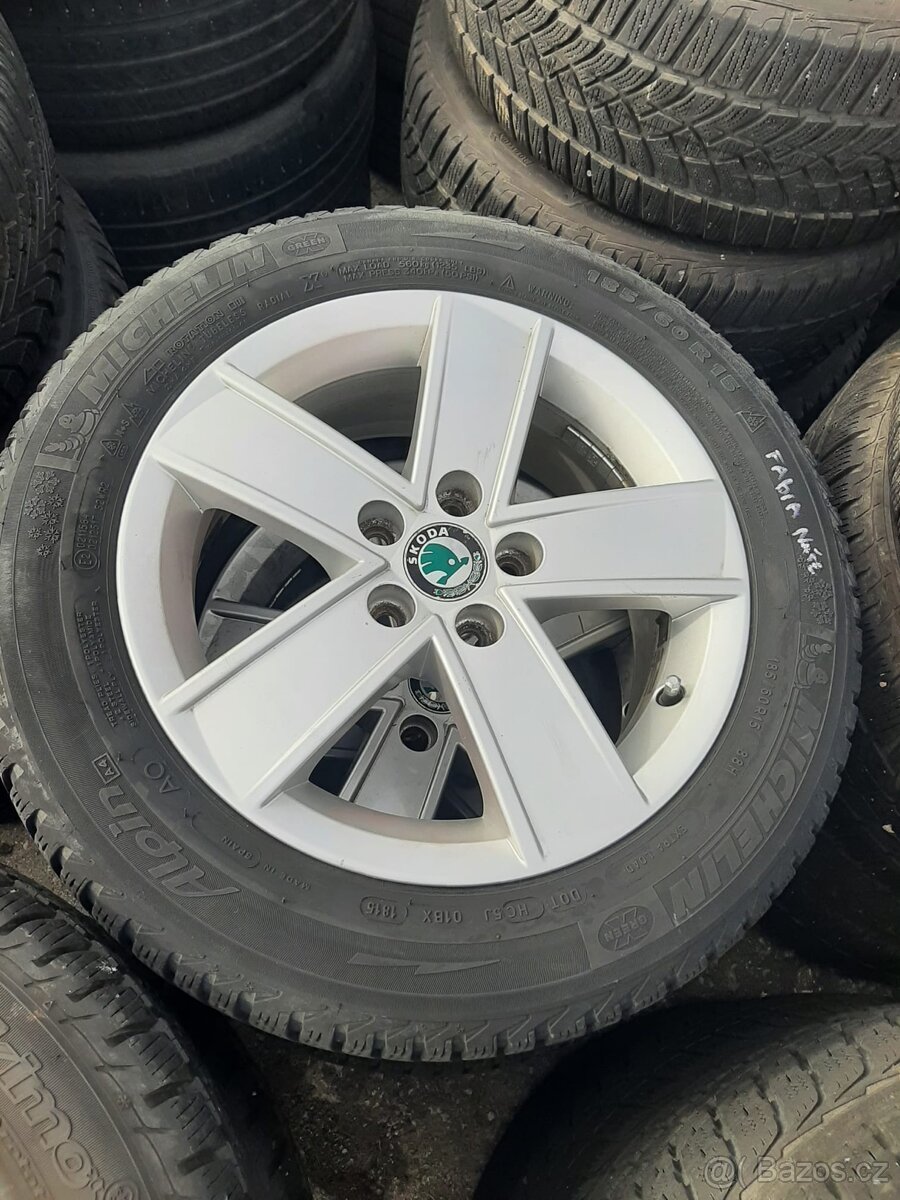 185/60 R15 zimní + ALU škoda fabia 5x100