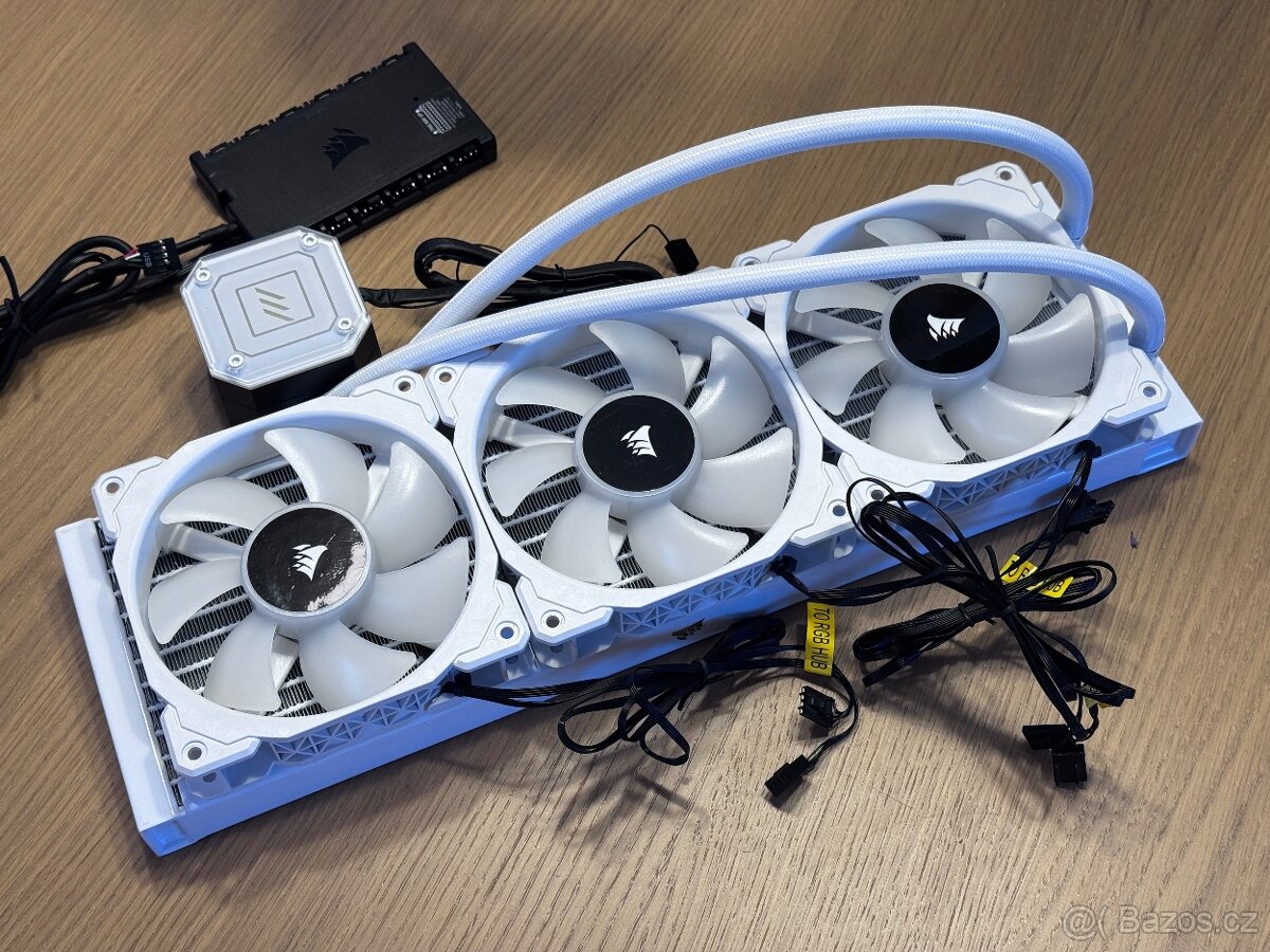 Corsair iCUE H150i Elite Capellix White 360mm + Commander