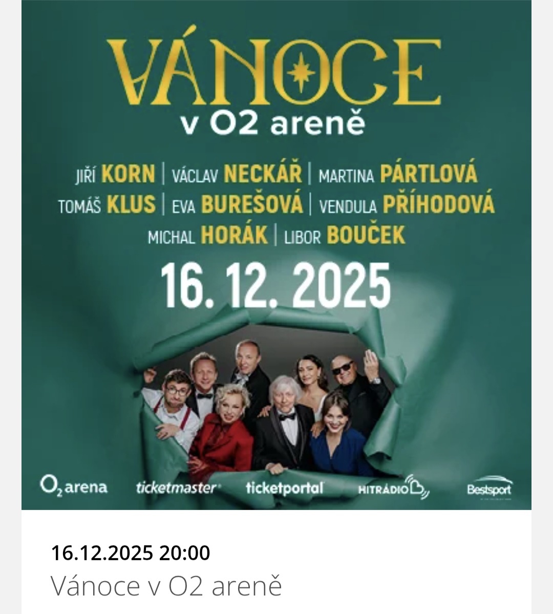 Vánoce v O2 aréně -  klubové patro VIP