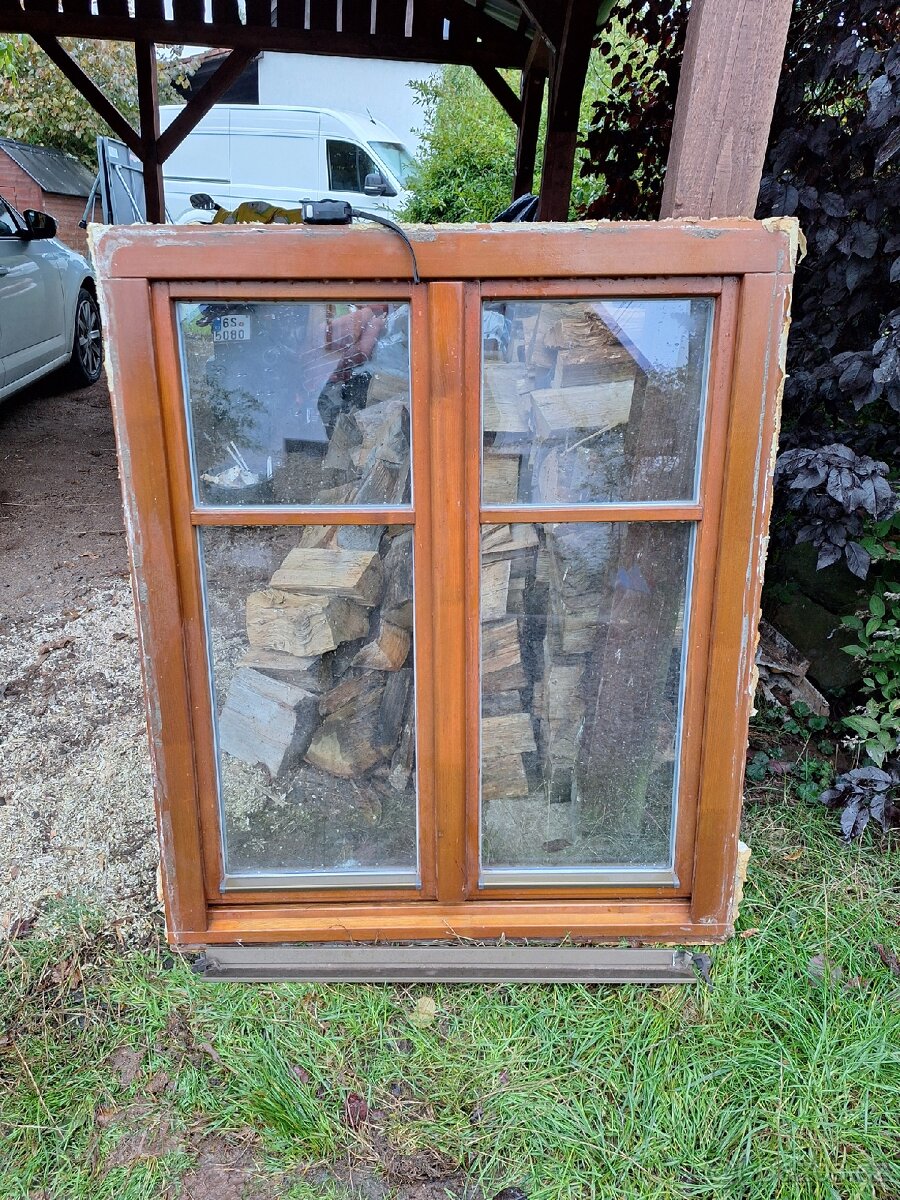 Drevene okno 100x120