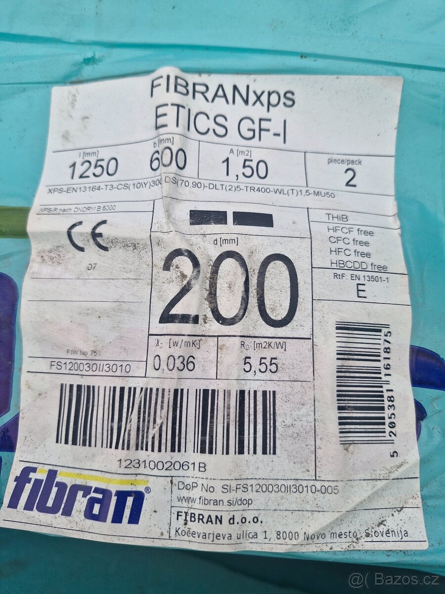 Prodám XPS extrudovany polystyren tl. 200