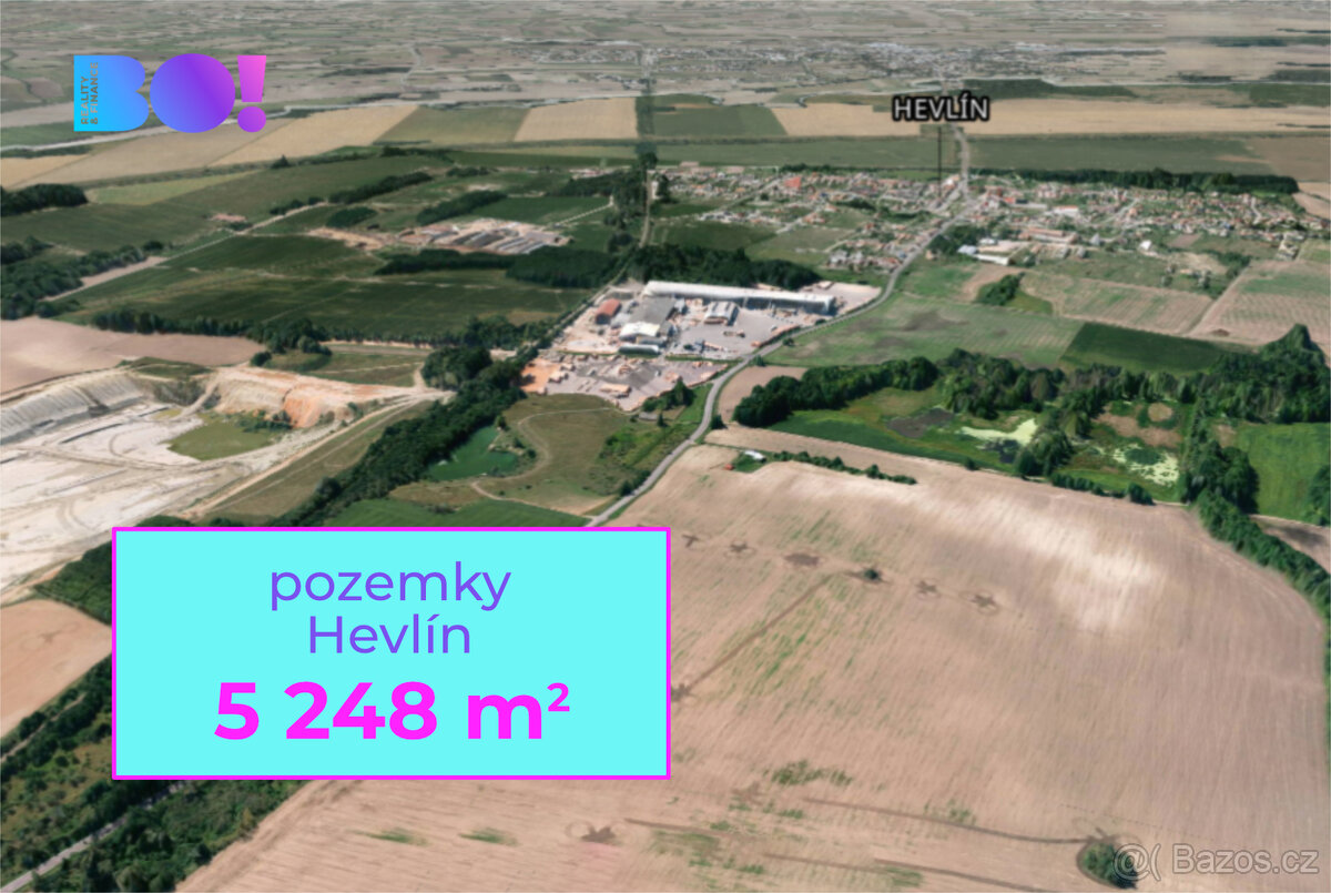 Prodej pole, 5 248 m², Hevlín
