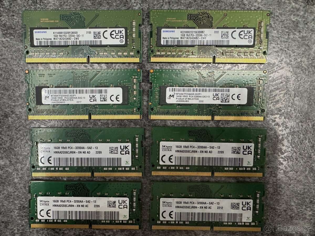 Ramky do notebooku sodimm DDR4 16GB