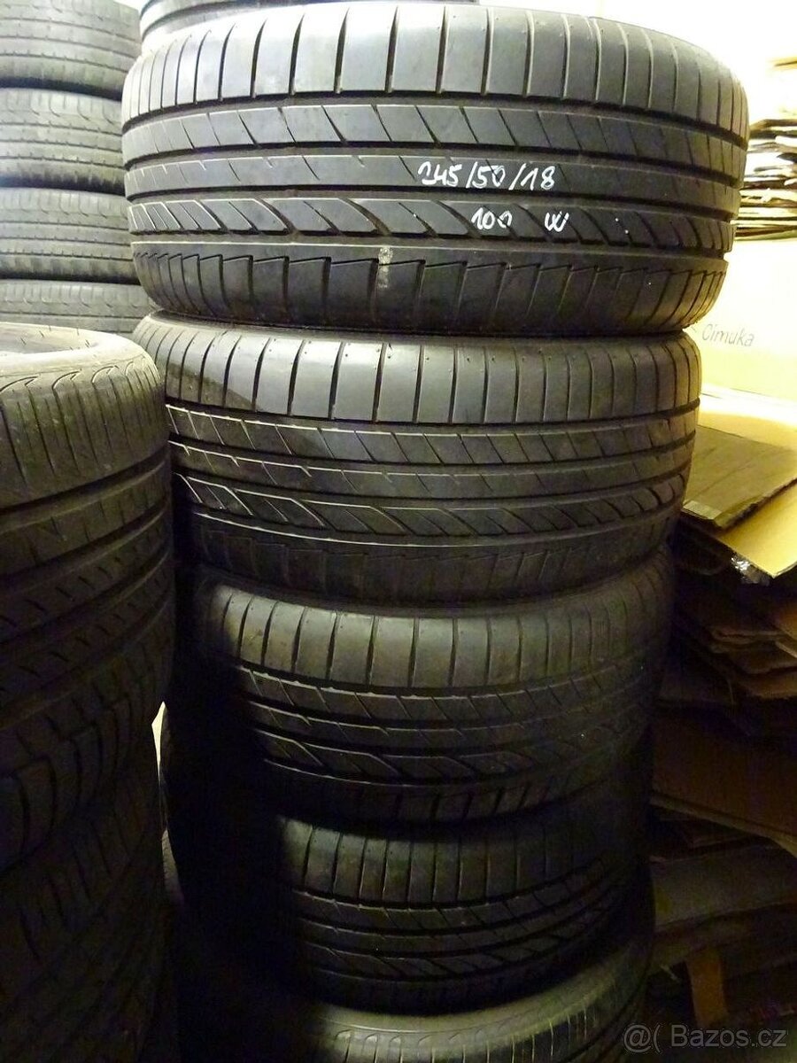 Letní pneumatiky Dunlop TT, 245/50/18, 4 ks, 8 mm