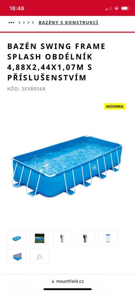 Venkovní bazén s příslušenstvím