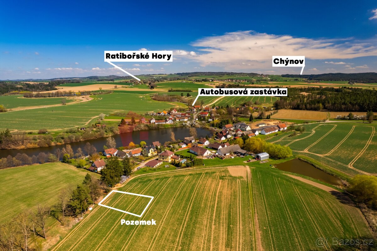 Stavební pozemek 1130 m2 Podolí u Ratibořských hor