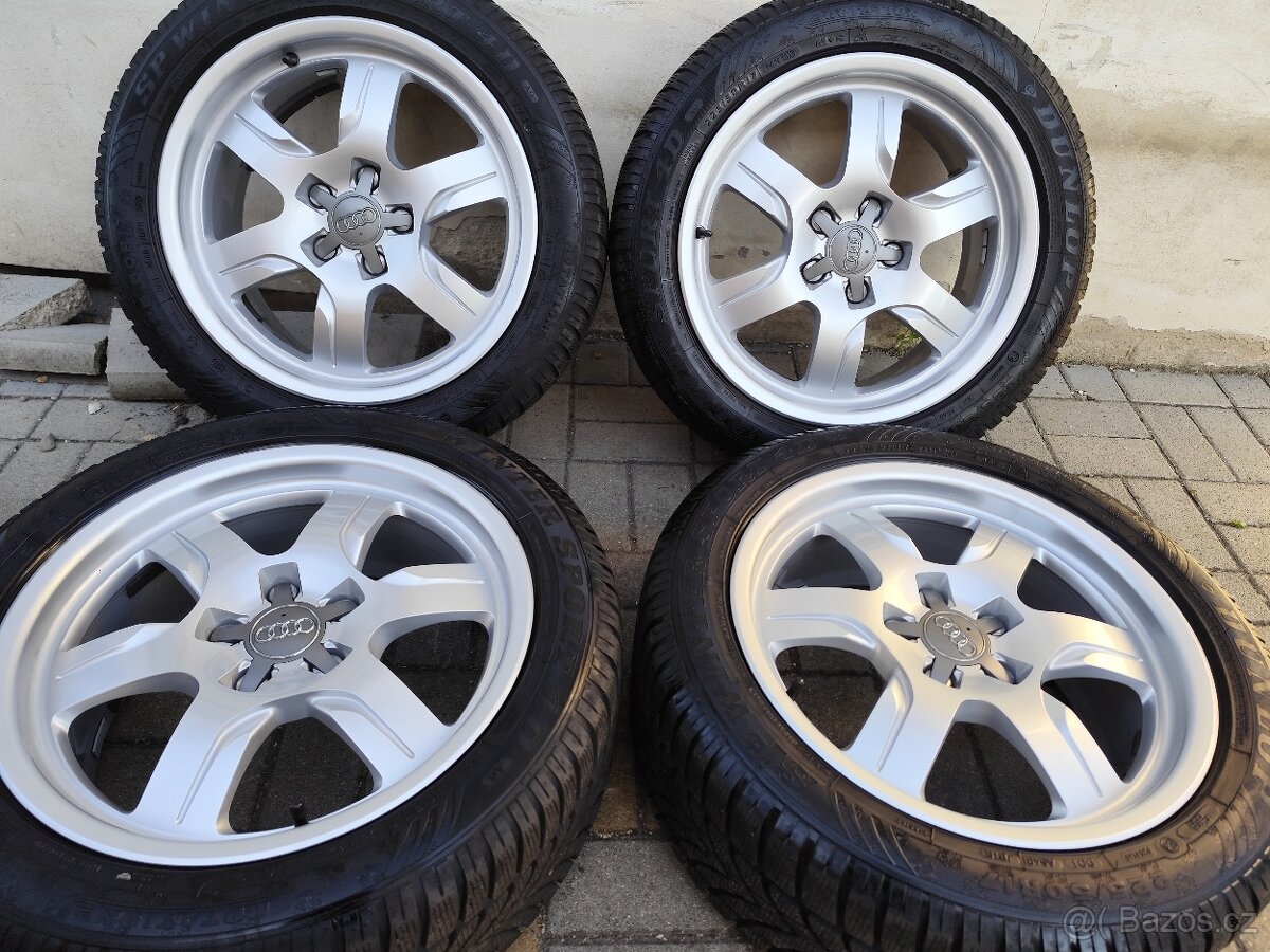 ALU 5x112 r17 AUDI + PNEU - PĚKNÁ SADA