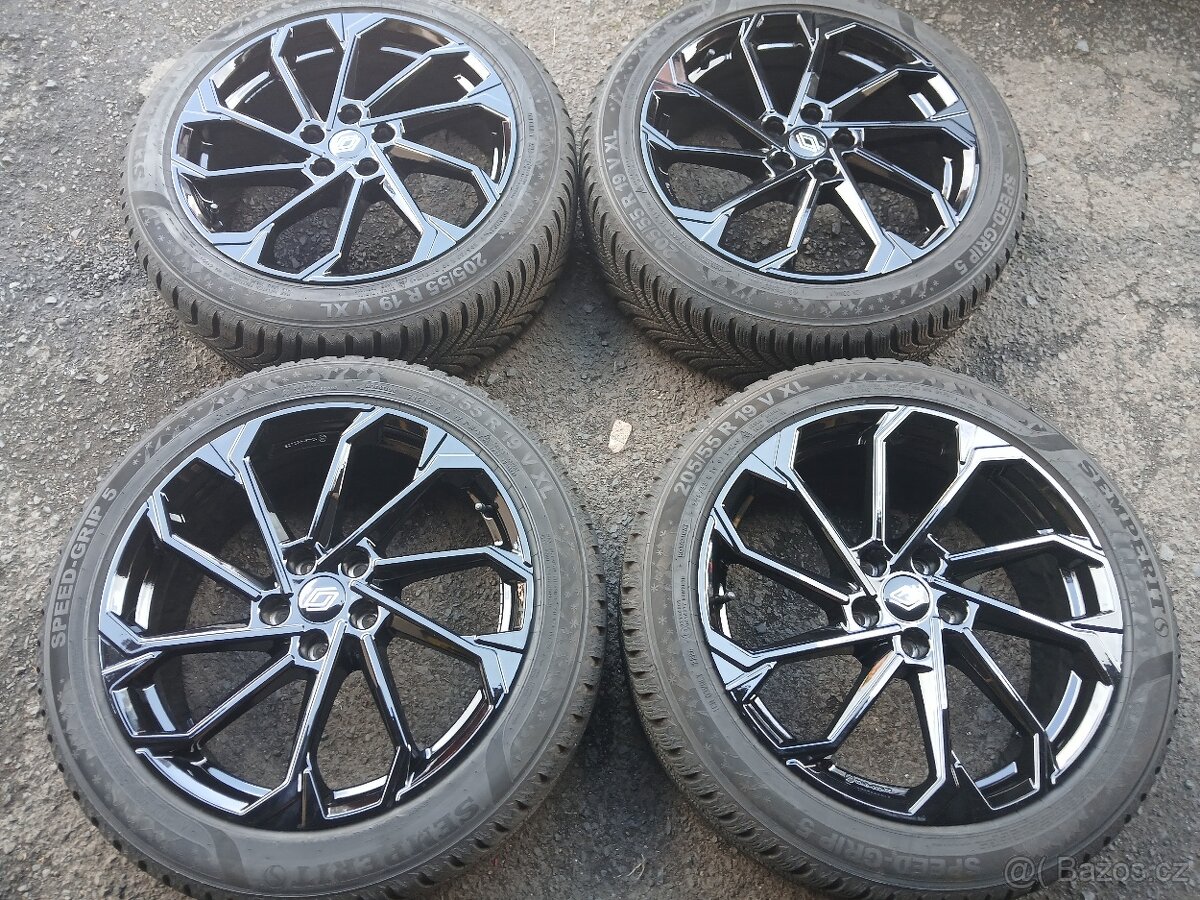 Prodám sadu ALU kol Brock 205/55R19 zimní