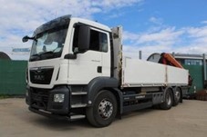 9891 MAN 26.420 - 6x2 – Valník + HR-Palfinger PK 18502 – EUR
