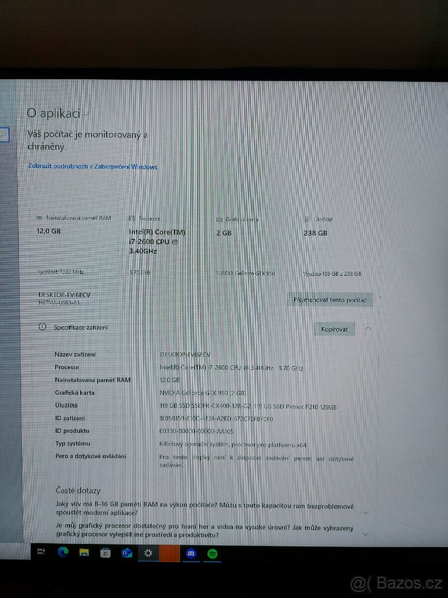 Prodám pc+ periferie