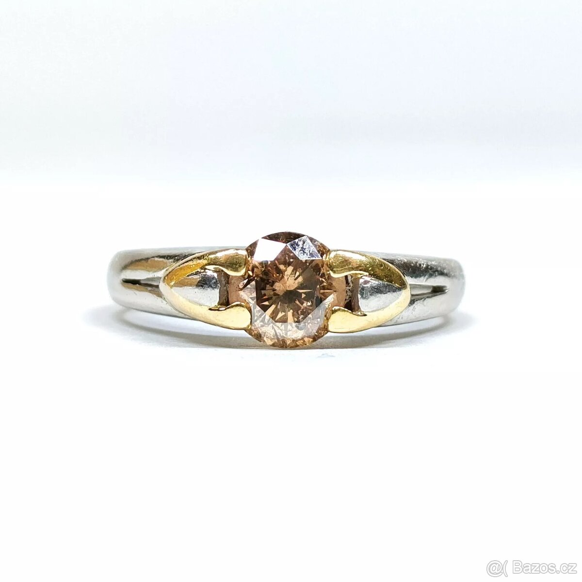 LUXUSNÍ PLATINOVÝ DIAMANTOVÝ PRSTEN SOLITÉR 1.09 CT