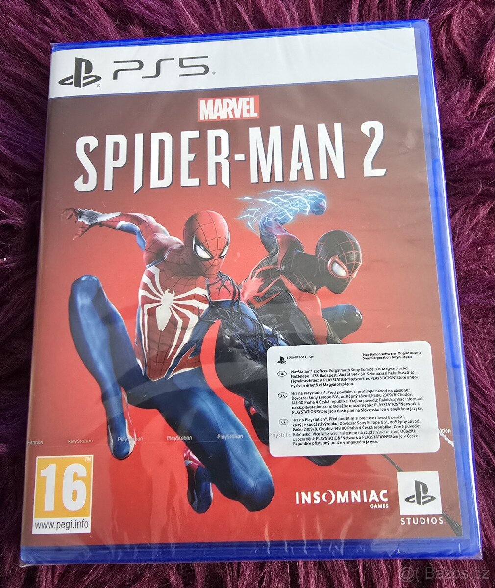 NOVÁ, nerozbalená hra Spider-man 2 na PS5, CZ titulky