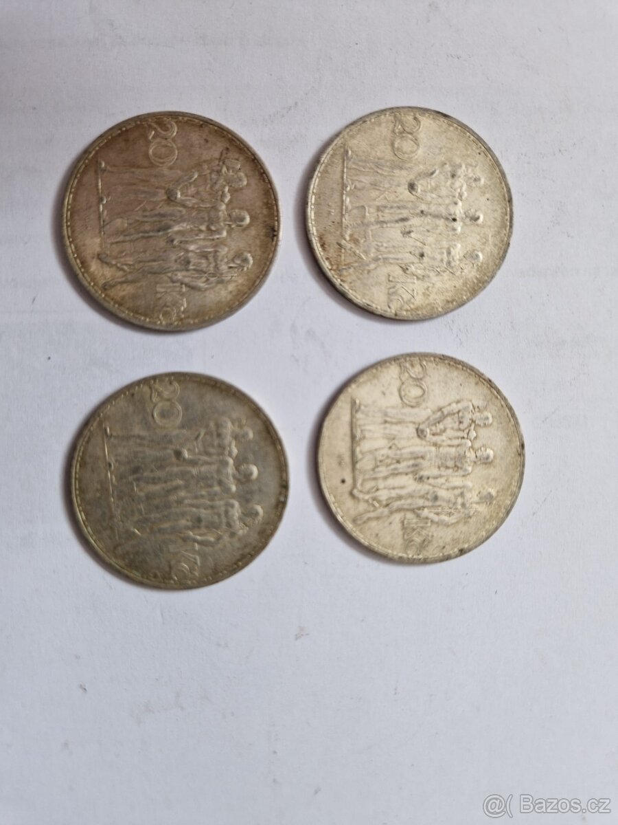 20kčs 1934, STŘÍBRO, nečištěno