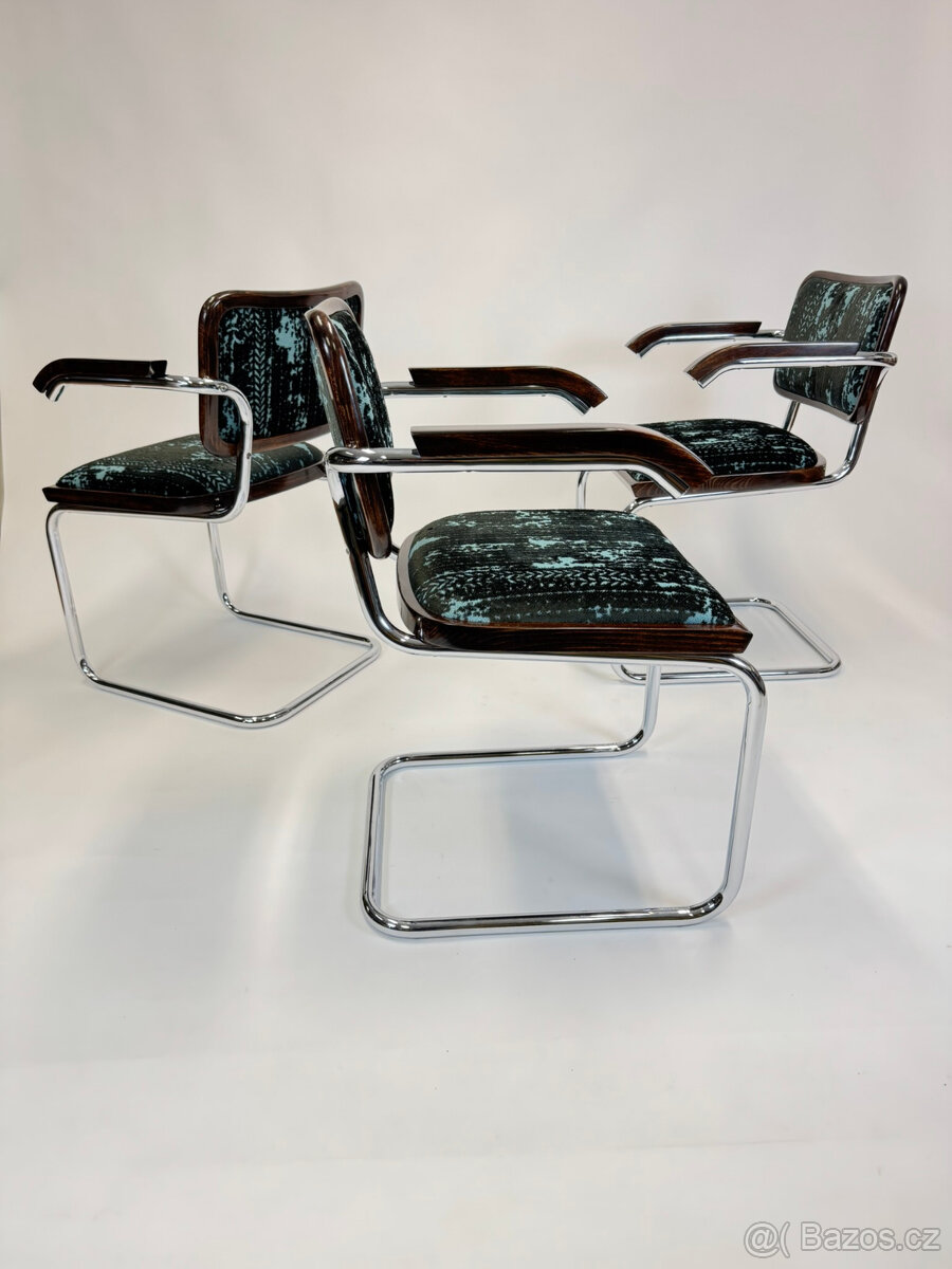 Luxusní křesla B64, Marcel Breuer, renovace, šelak