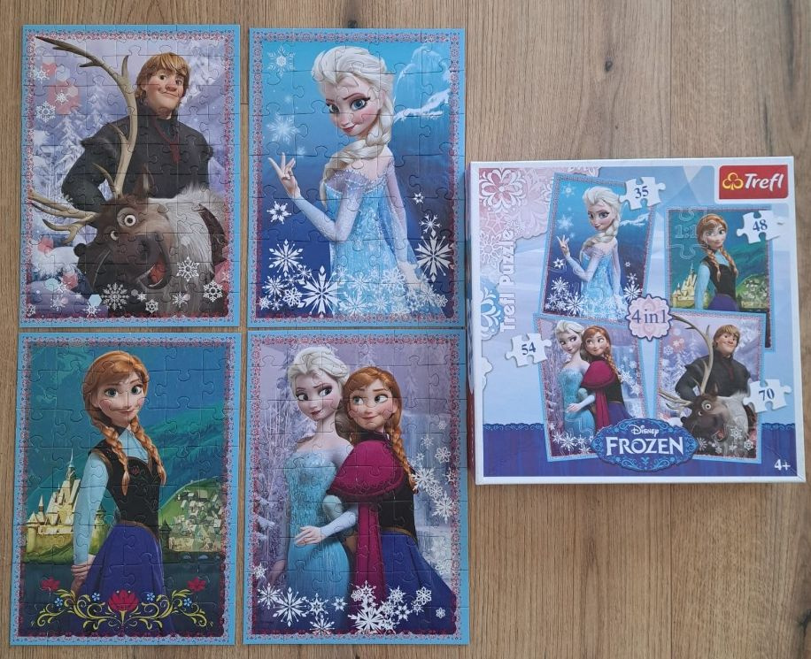 Puzzle 4 v 1 Ledové království