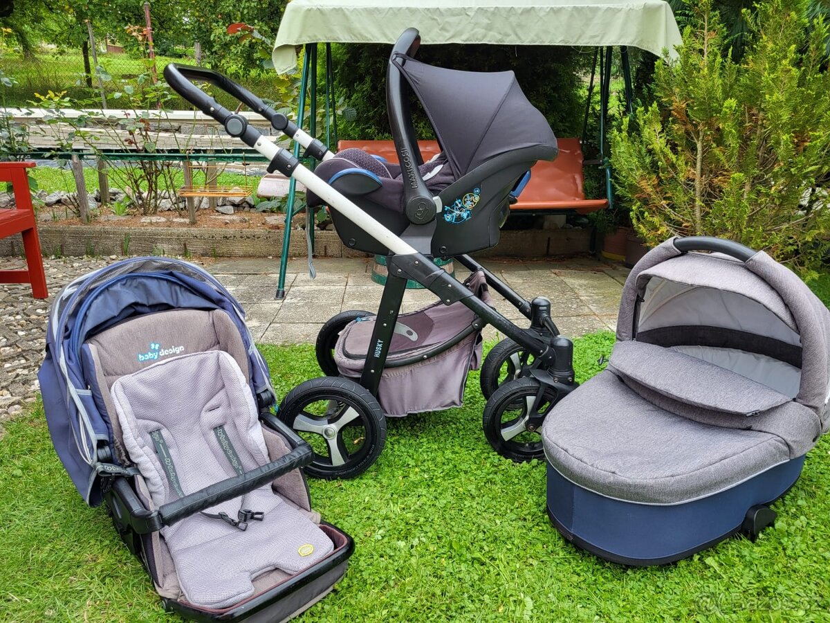Kočárek trojkombinace Baby design Husky