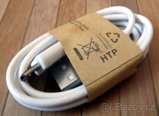 Datový a nabíjecí kabel USB Micro B - bílý