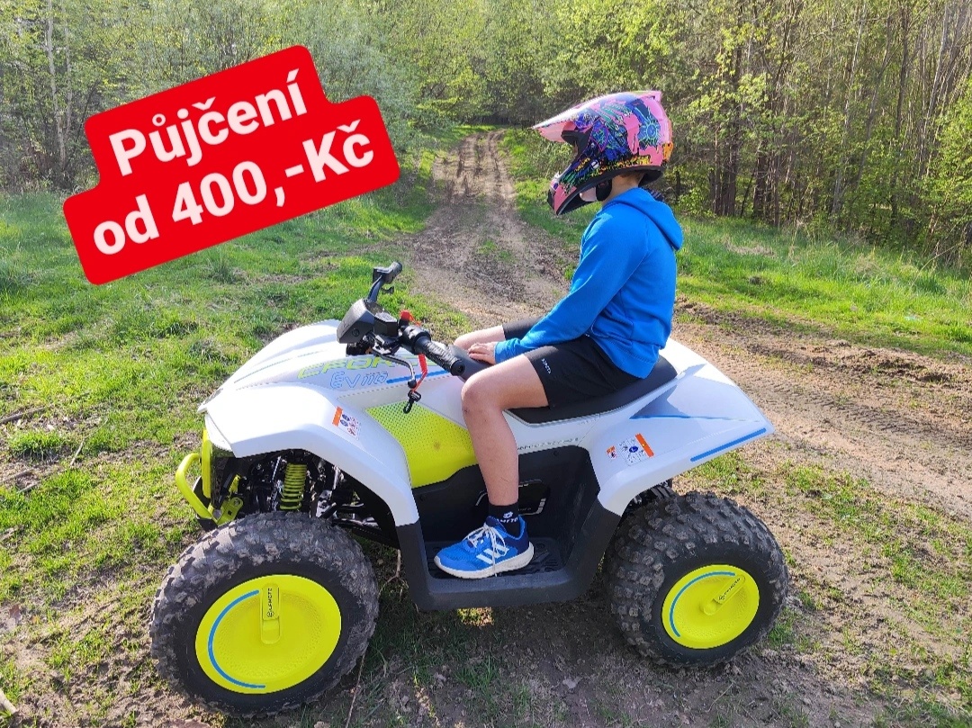 Tichá, brutálně akční elektrická čtyřkolka- půjčení od 400,-