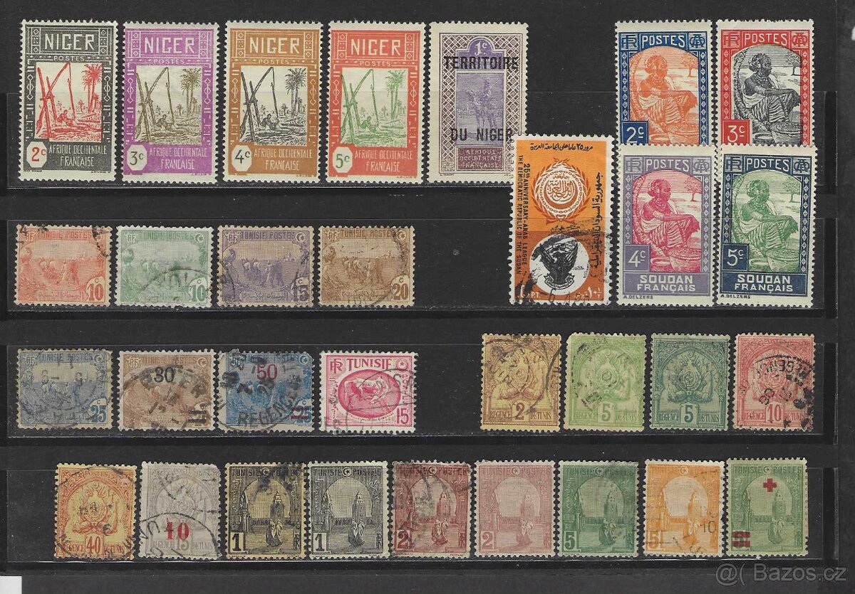 Známky Francouzkých kolonií - Niger, Sudán, Tunis