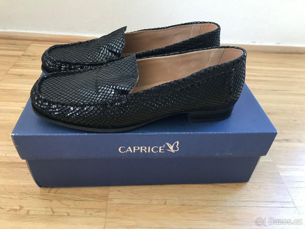 Caprice černé mokasíny vel. 36