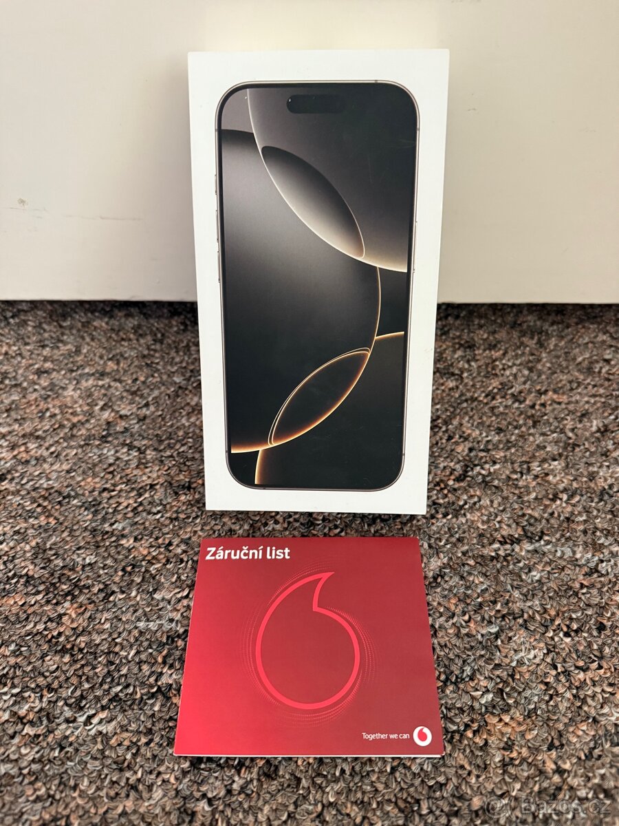 Nerozbaleny Apple iPhone 16 Pro 256gb Natural Titanium. CZ.