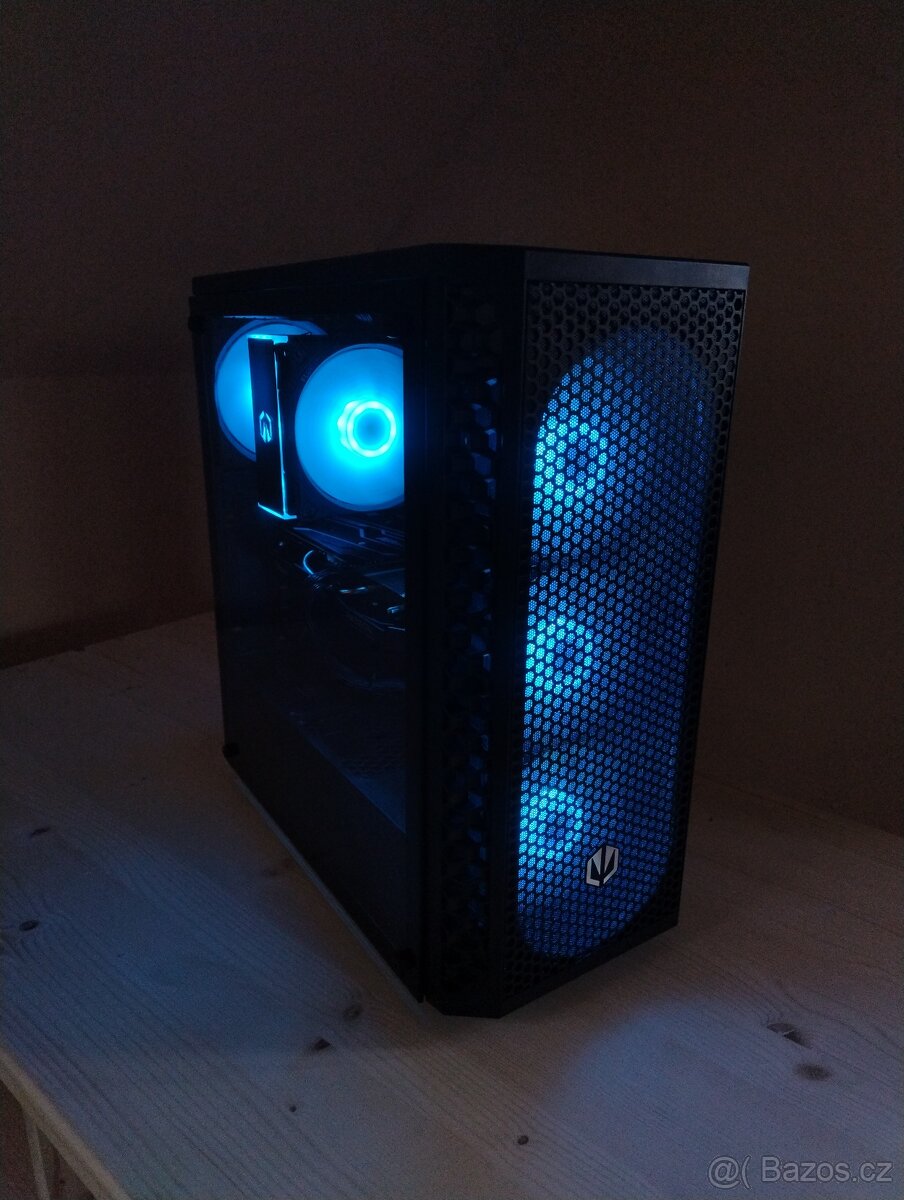Herní PC – RX 6600 8GB, Ryzen 5, 16GB RAM, RGB – tichý & výk