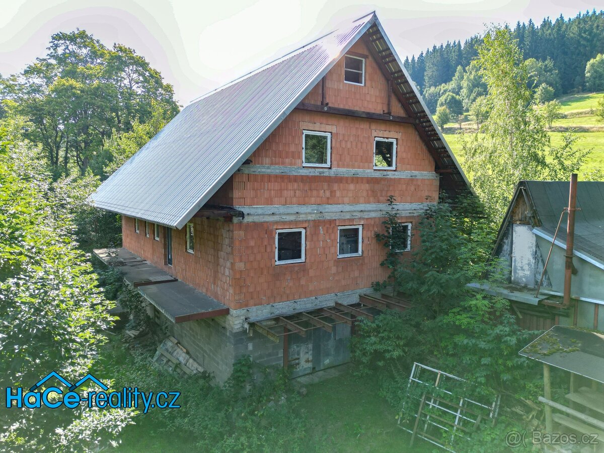 Prodej domu, 400 m2 a pozemkem 6000m2 Červená Voda - Dolní O