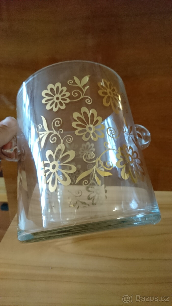 Retro nádoba na led zlacená