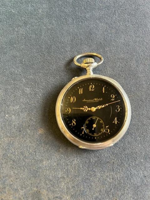 Pánské stříbrné kapení hodinky SCHAFFHAUSEN s černým číselní