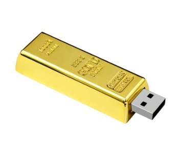 USB flash disk zlatá cihla