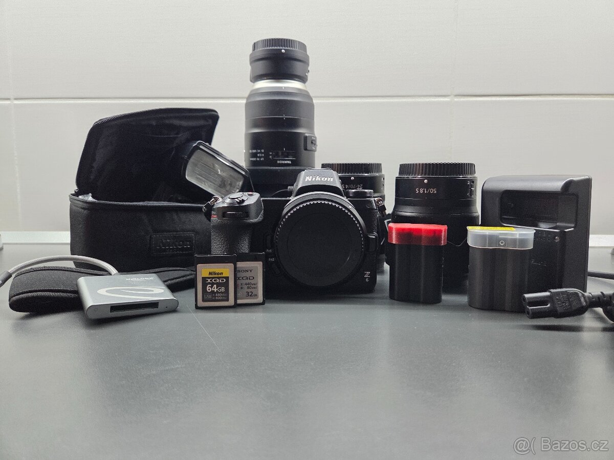 PRODÁM Nikon Z6, 3 objektivy a spousta příslušenství