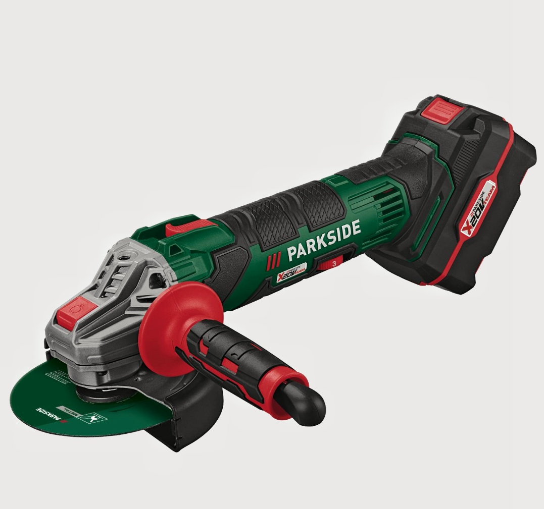 Parkside - Aku úhlová bruska,2 aku 4Ah,nabíječka.