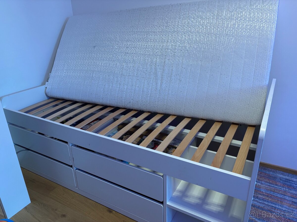 IKEA postel s šuplíky 90 × 200 cm