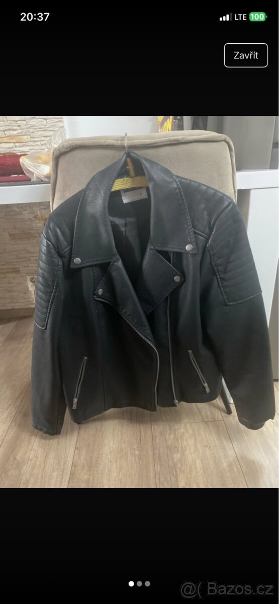 Kožená dámská bunda XXL