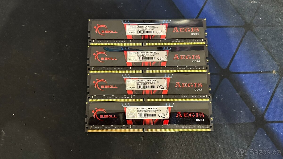 RAM DDR4 4x8GB (32GB) 3000MHz